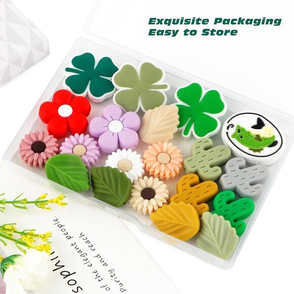 Sunrony 20PCS Silicone Focal Beads - Picture 2 of 4